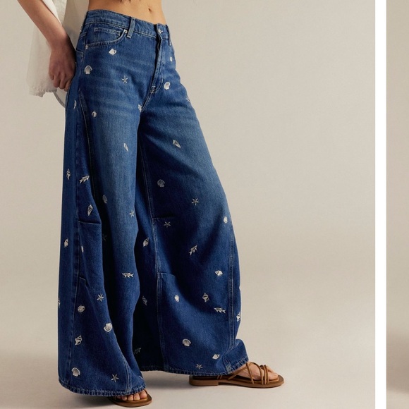 Free People Denim - We The Free Westward Embroidered Jeans